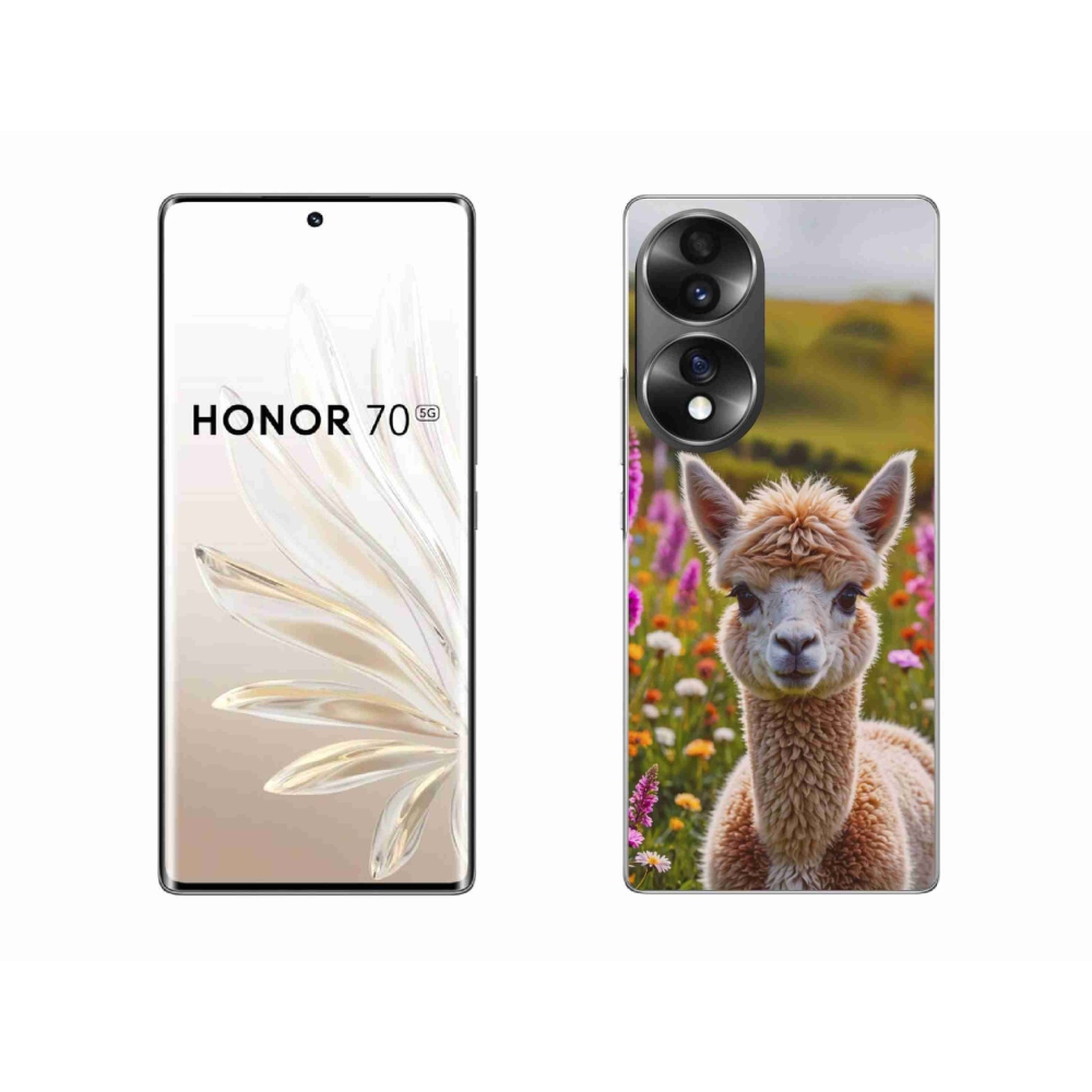 Gélový kryt mmCase na Honor 70 - lama na lúke