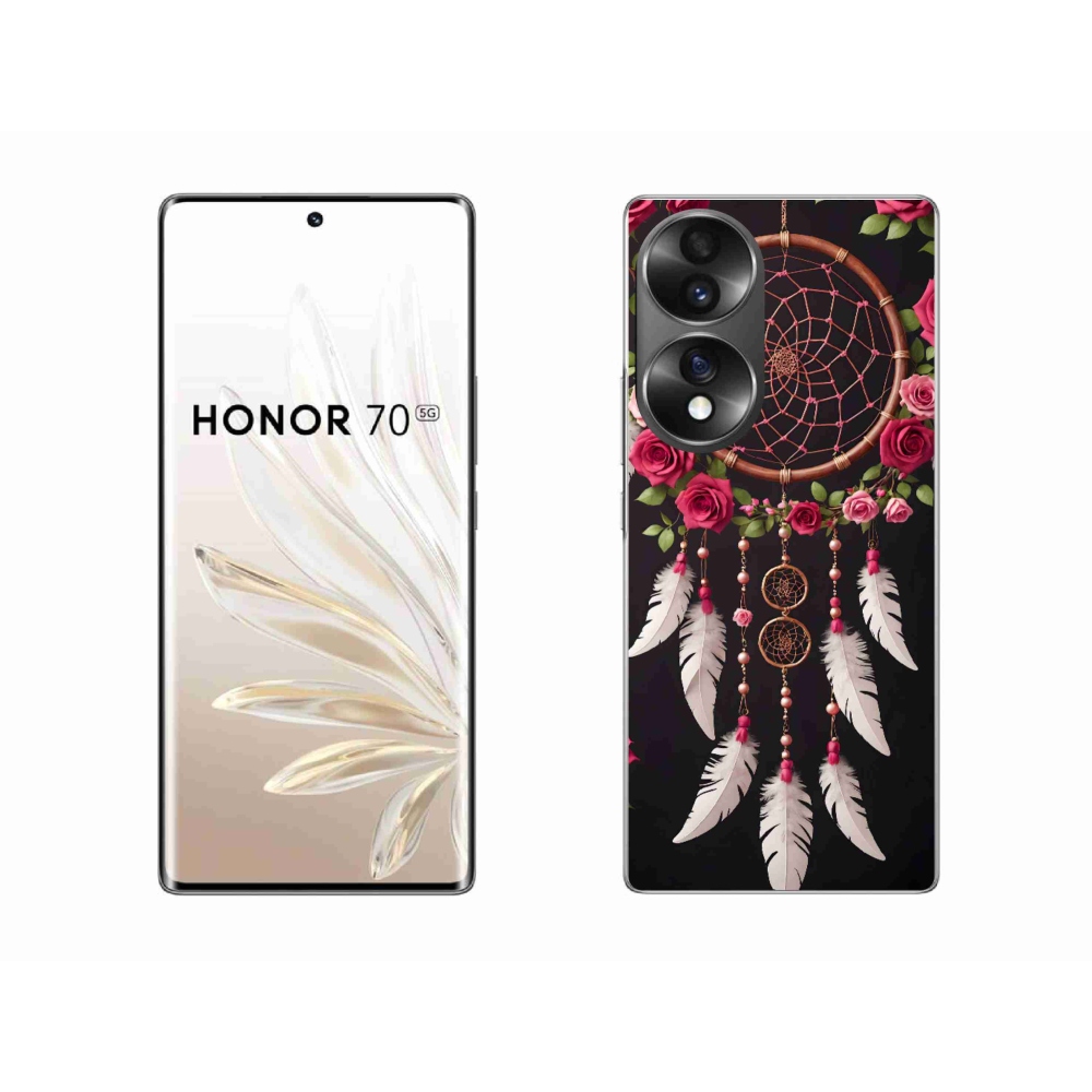 Gélový kryt mmCase na Honor 70 - lapač snov s ružami