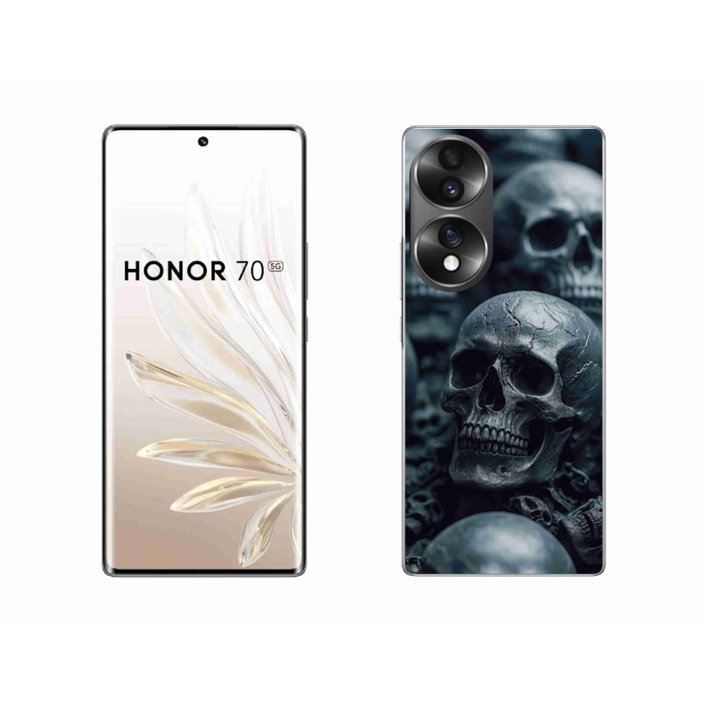 Gélový kryt mmCase na Honor 70 - lebka 2