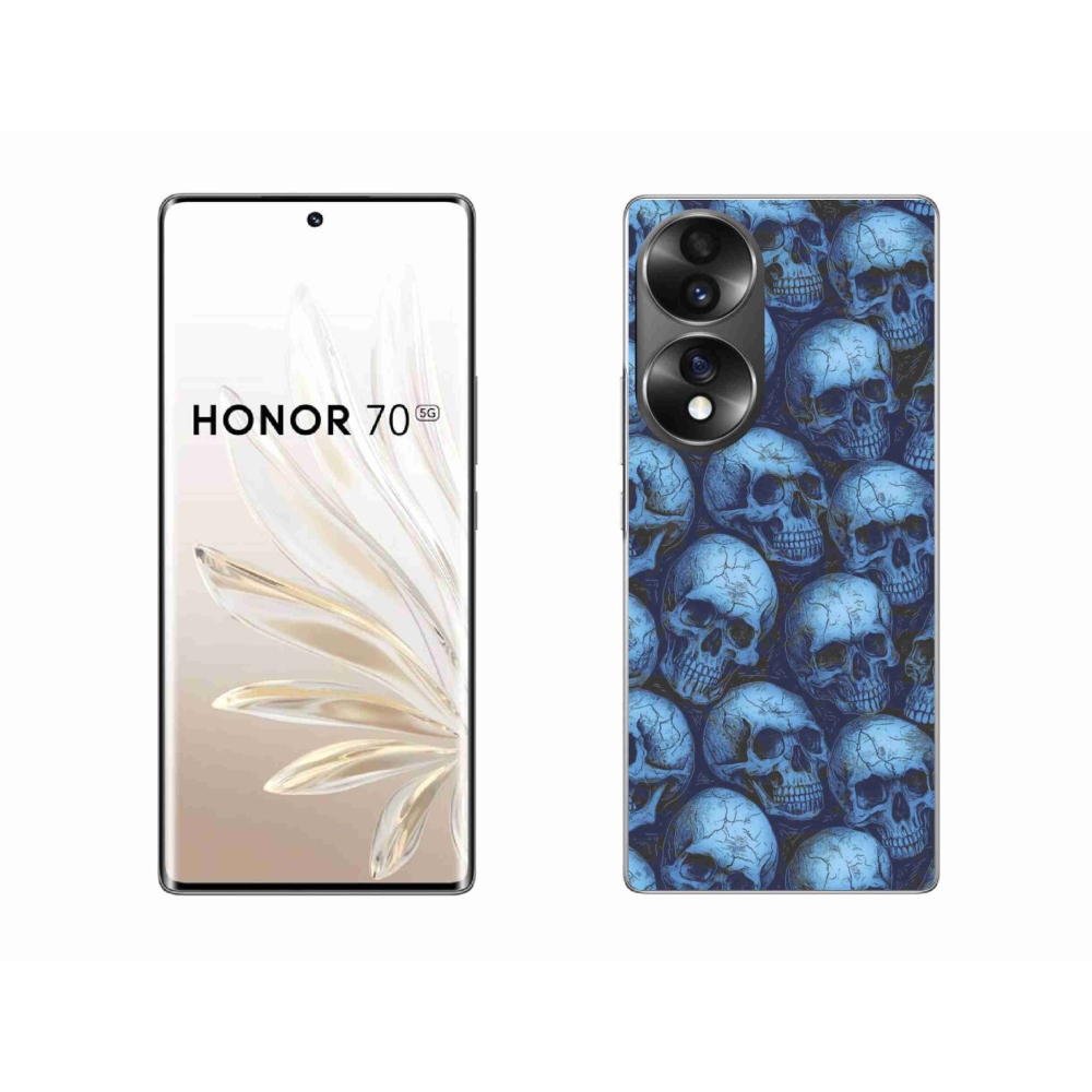 Gélový kryt mmCase na Honor 70 - lebky