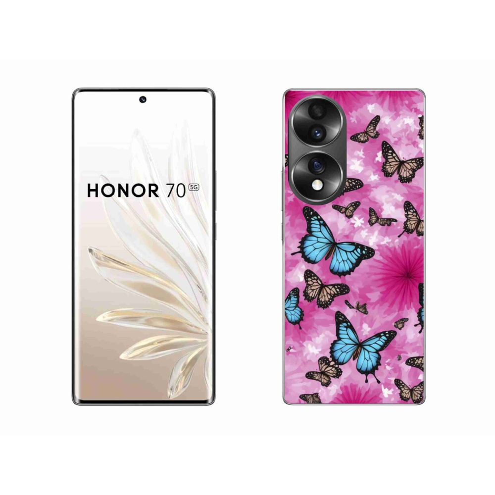 Gélový kryt mmCase na Honor 70 - motýlia záhrada