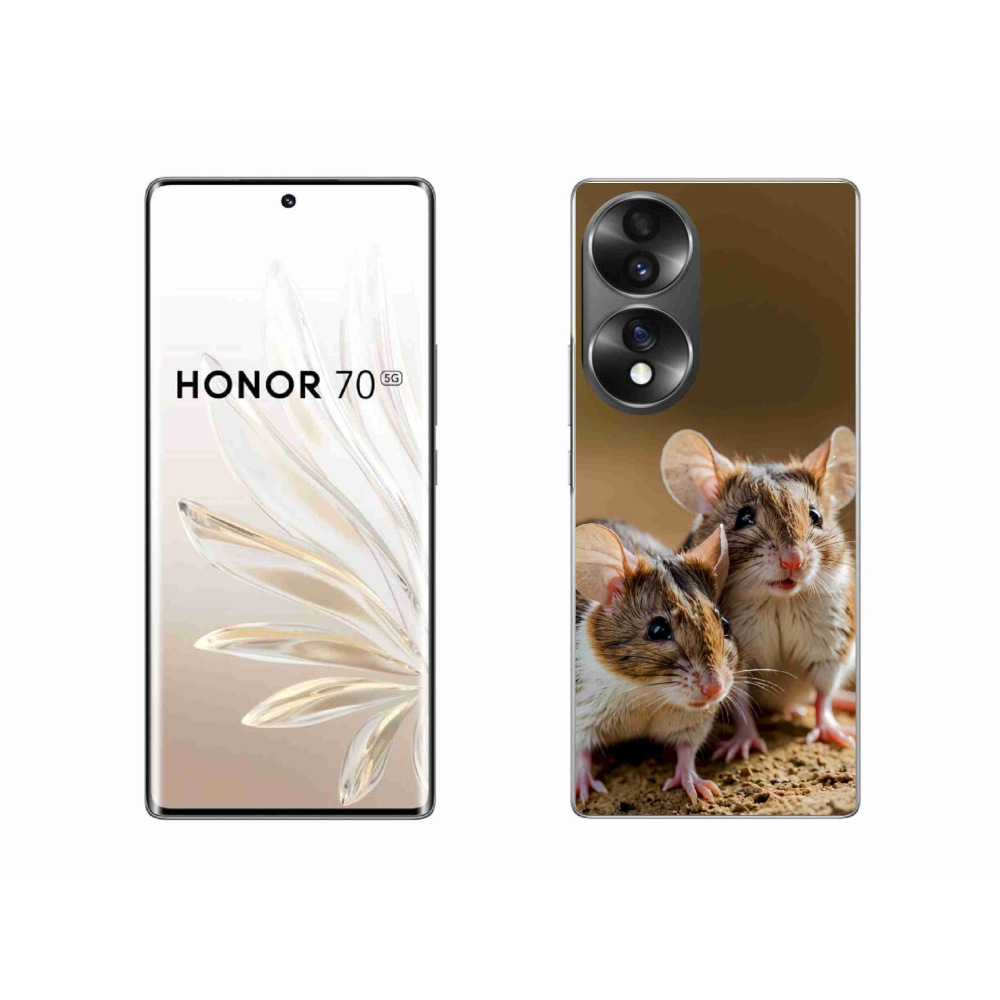 Gélový kryt mmCase na Honor 70 - myší duo