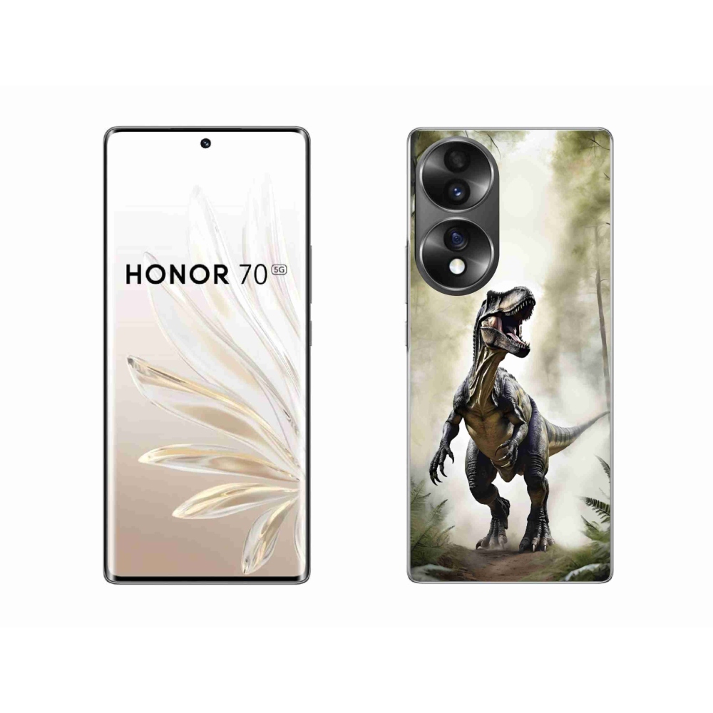 Gélový kryt mmCase na Honor 70 - naštvaný T-Rex
