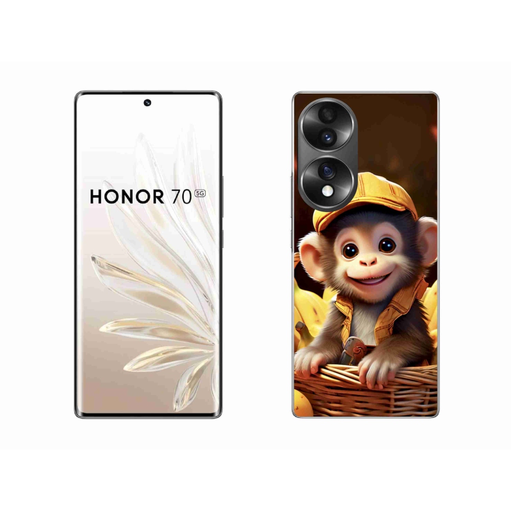 Gélový kryt mmCase na Honor 70 - opice v košíku