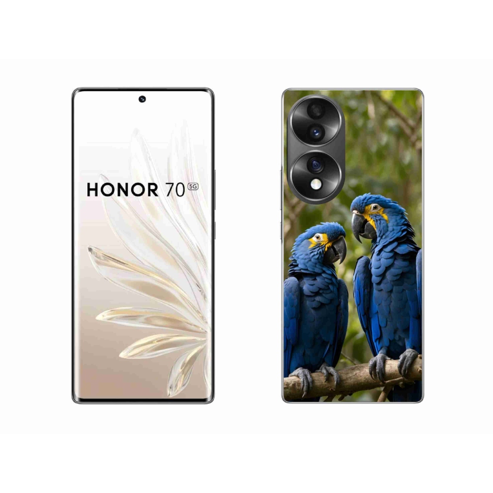 Gélový kryt mmCase na Honor 70 - papagájové duo