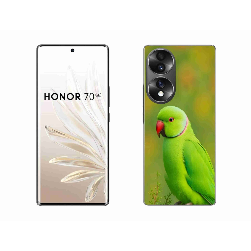 Gélový kryt mmCase na Honor 70 - papagáj Alexandr 2
