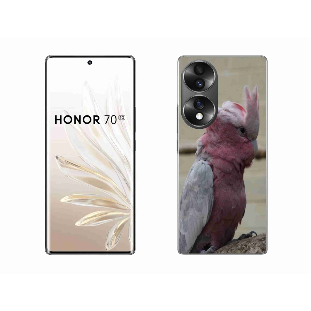 Gélový kryt mmCase na Honor 70 - papagáj kakadu ružový