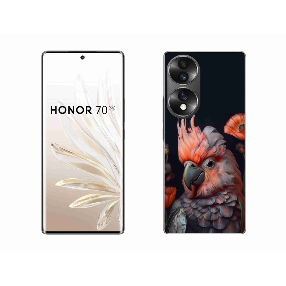 Gélový kryt mmCase na Honor 70 - papagáj kakadu vo farbách