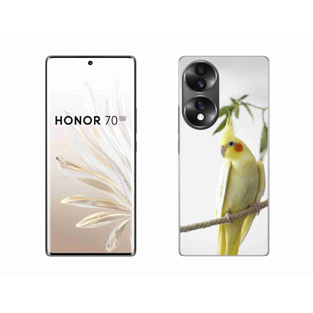Gélový kryt mmCase na Honor 70 - papagáj korela chocholatá