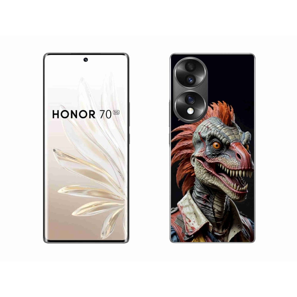 Gélový kryt mmCase na Honor 70 - punk dinosaurus