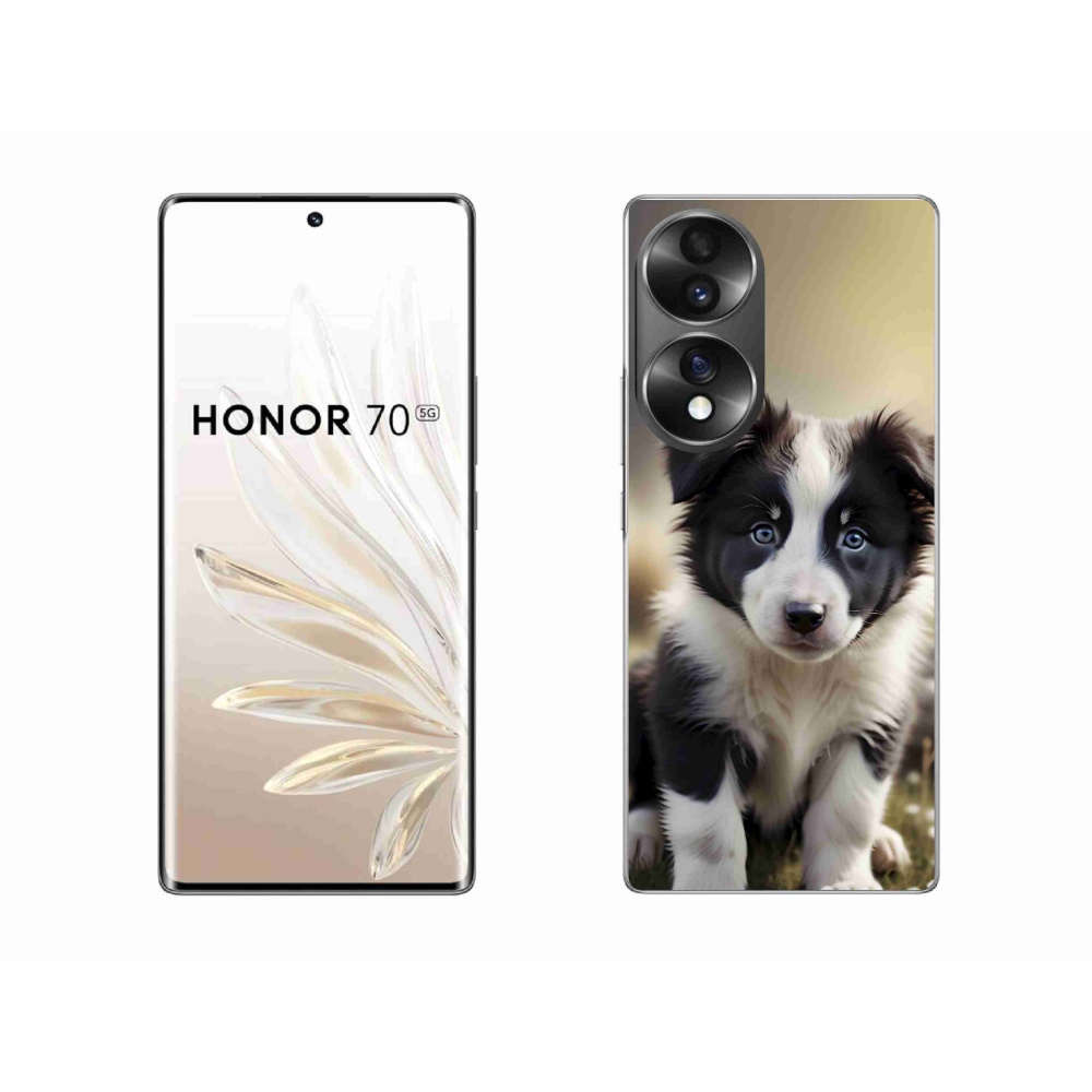 Gélový kryt mmCase na Honor 70 - roztomilá border kólia