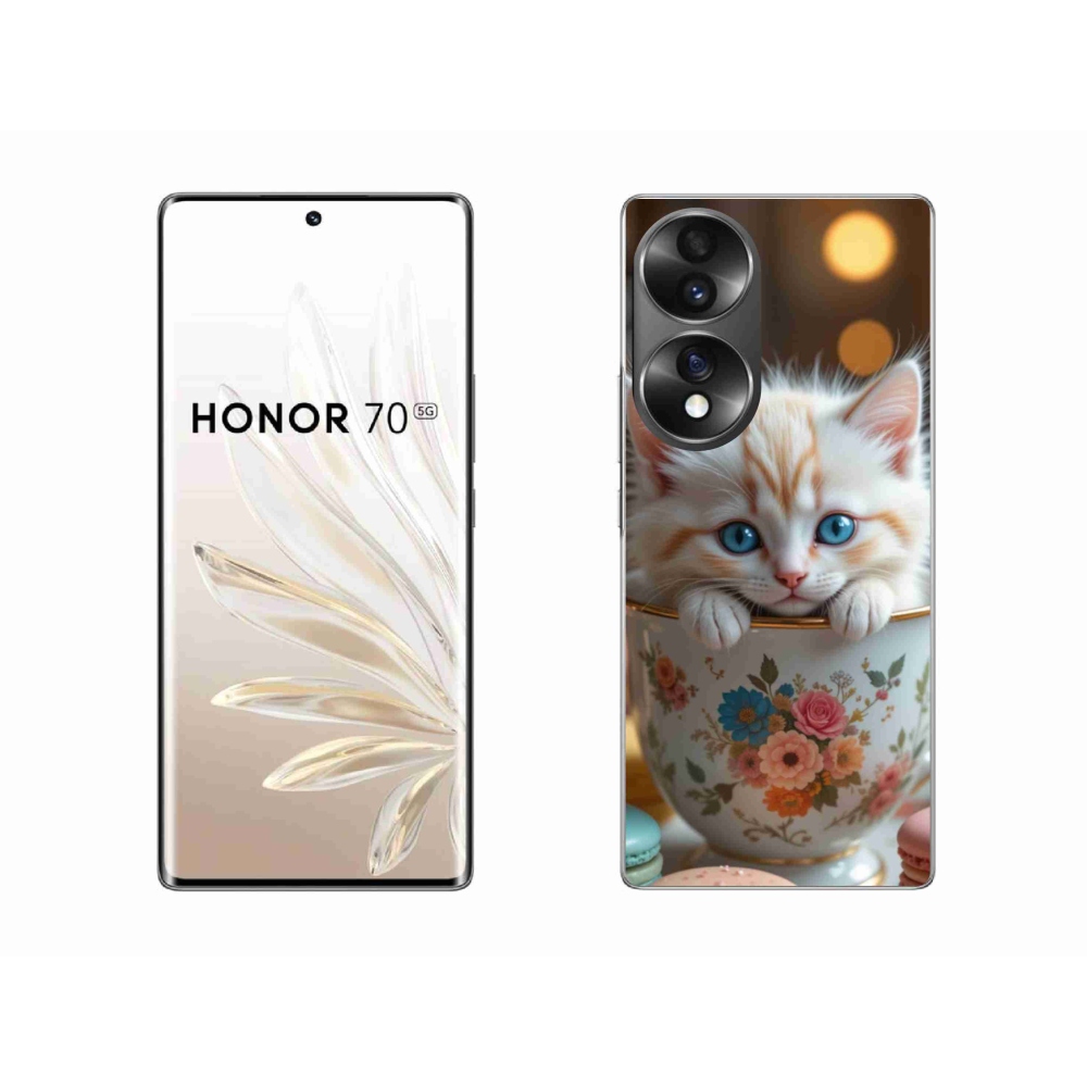 Gélový kryt mmCase na Honor 70 - roztomilé mačiatko 6