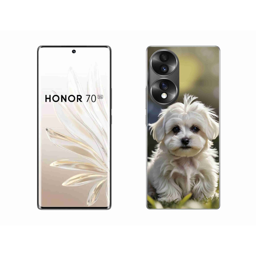 Gélový kryt mmCase na Honor 70 - roztomilý maltézsky psík