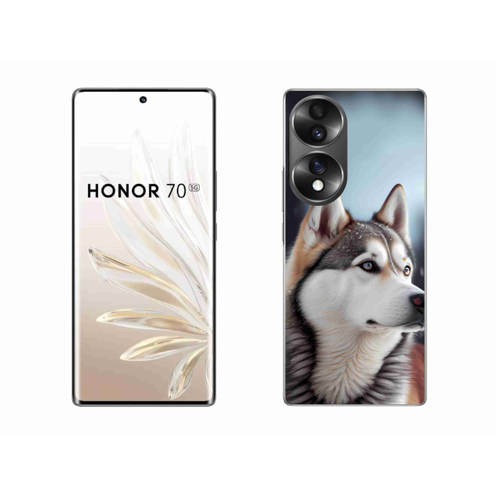 Gélový kryt mmCase na Honor 70 - sibírsky husky