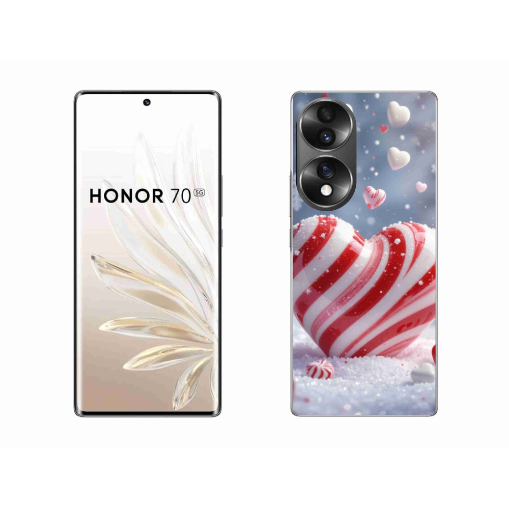 Gélový kryt mmCase na Honor 70 - sladké srdce