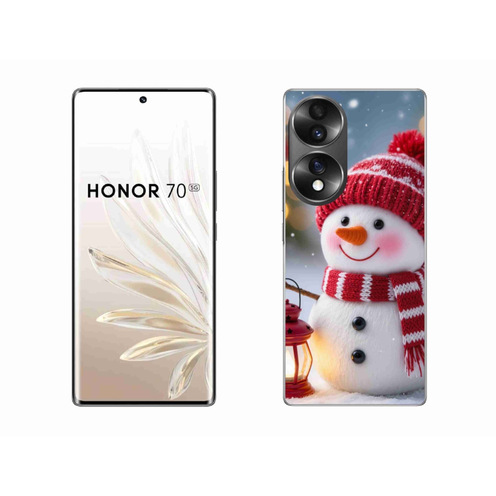 Gélový kryt mmCase na Honor 70 - snehuliak 2