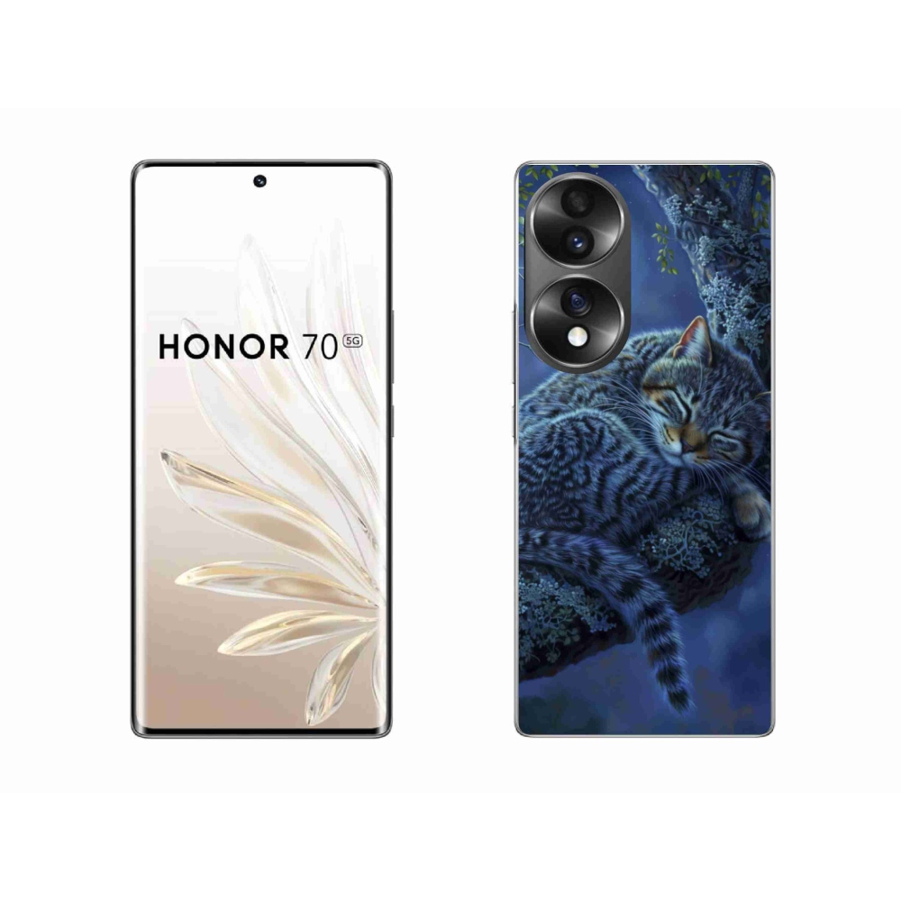 Gélový kryt mmCase na Honor 70 - spiaca mačka