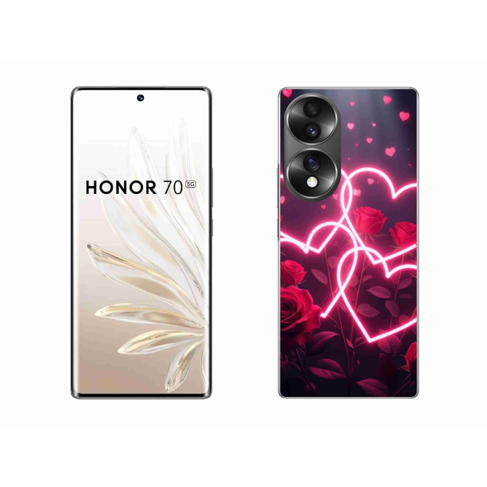 Gélový kryt mmCase na Honor 70 - srdce lásky