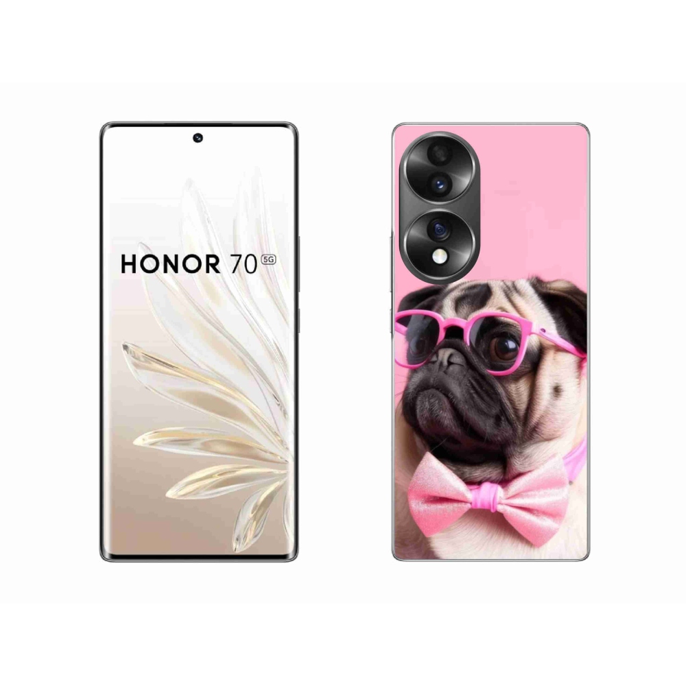 Gélový kryt mmCase na Honor 70 - štýlový mops