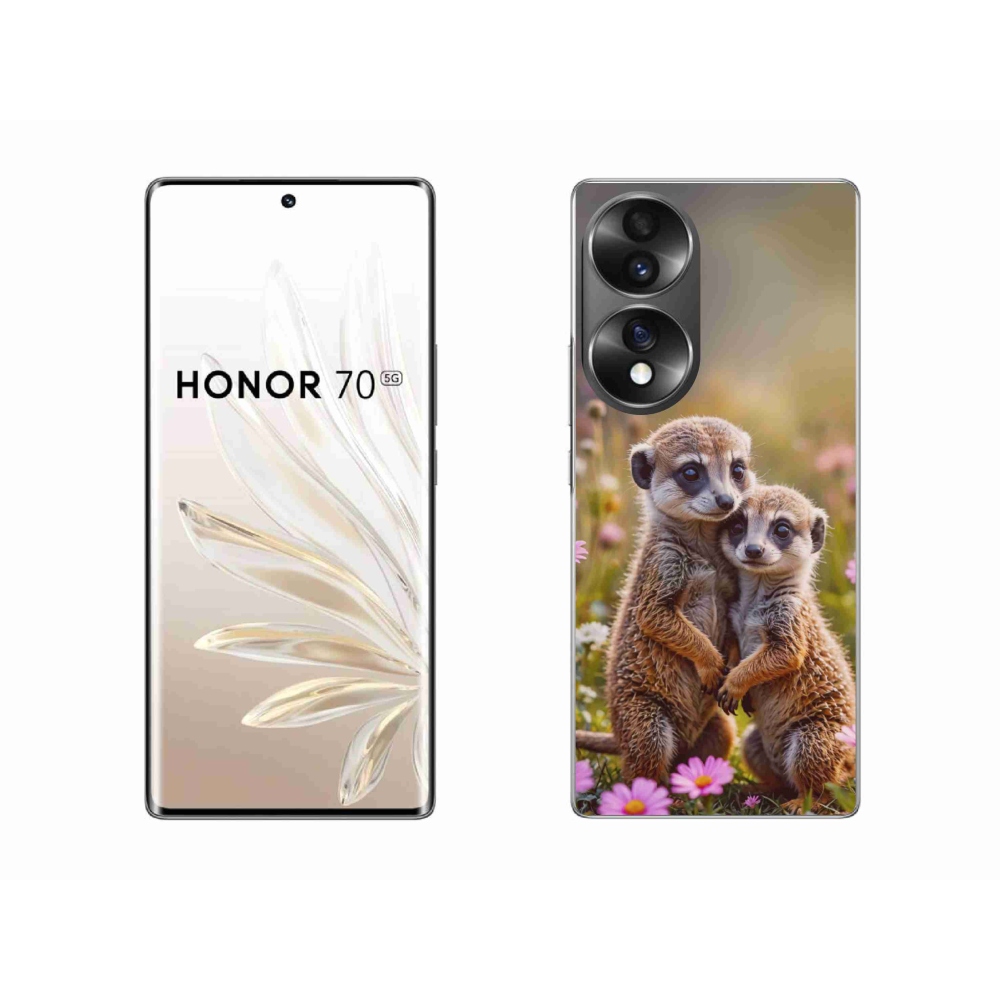 Gélový kryt mmCase na Honor 70 - surikatí duo