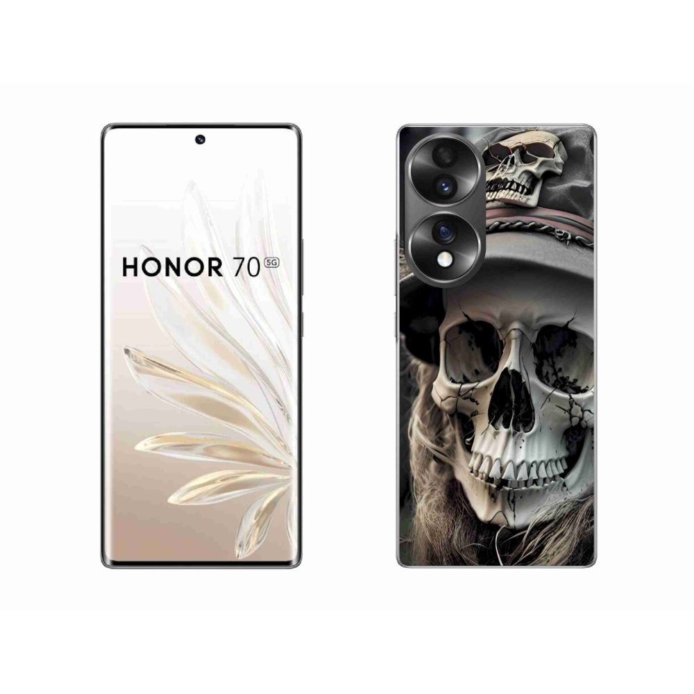 Gélový kryt mmCase na Honor 70 - temná lebka