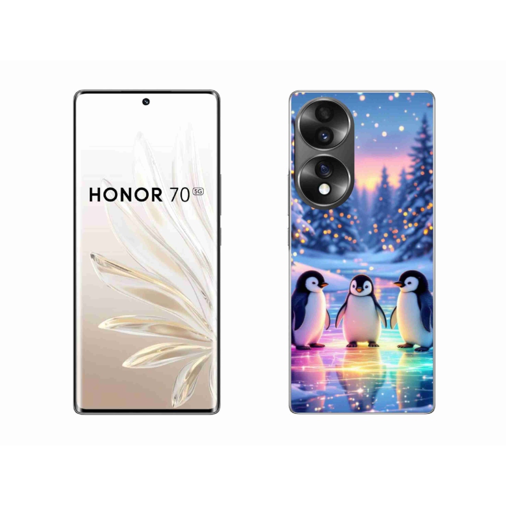 Gélový kryt mmCase na Honor 70 - tučniaky