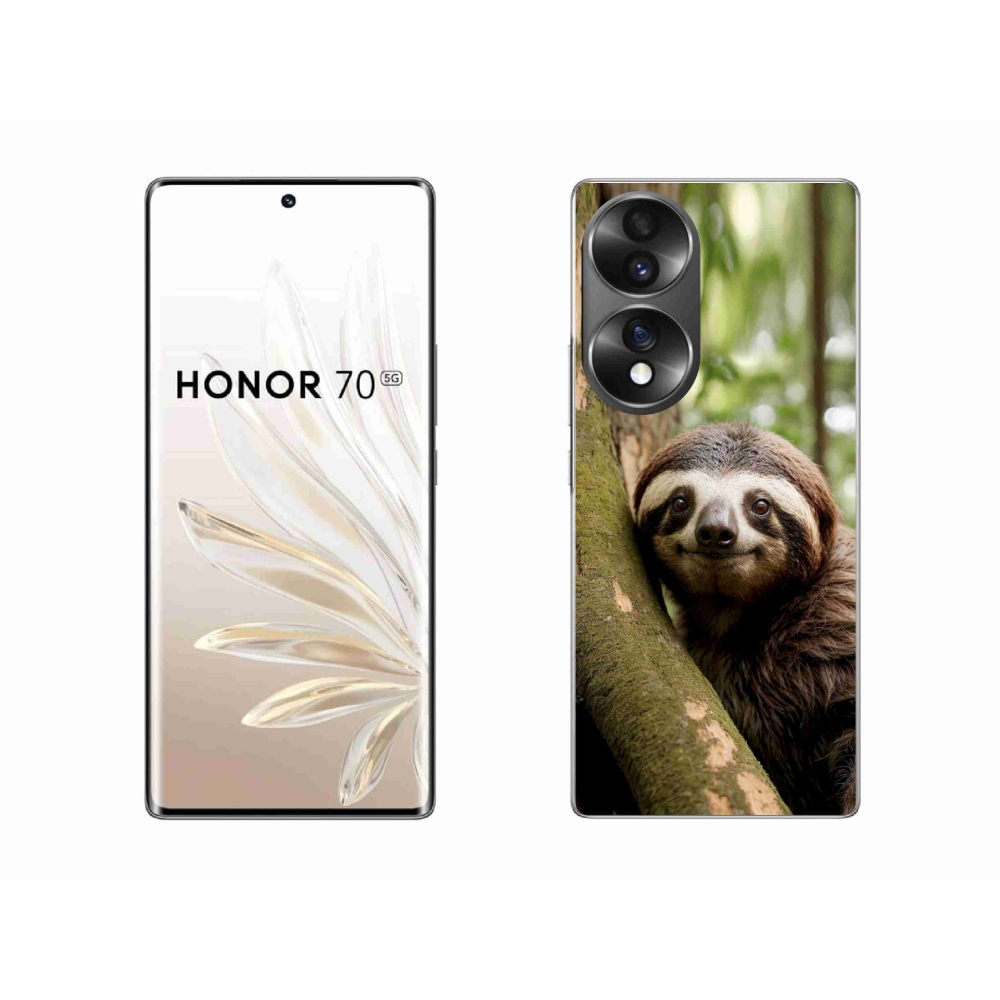 Gélový kryt mmCase na Honor 70 - usmievavý leňochod