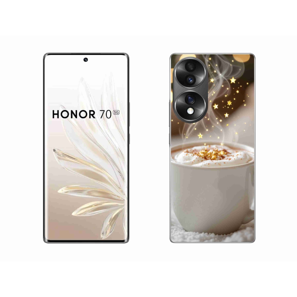 Gélový kryt mmCase na Honor 70 - vianočný horúci nápoj
