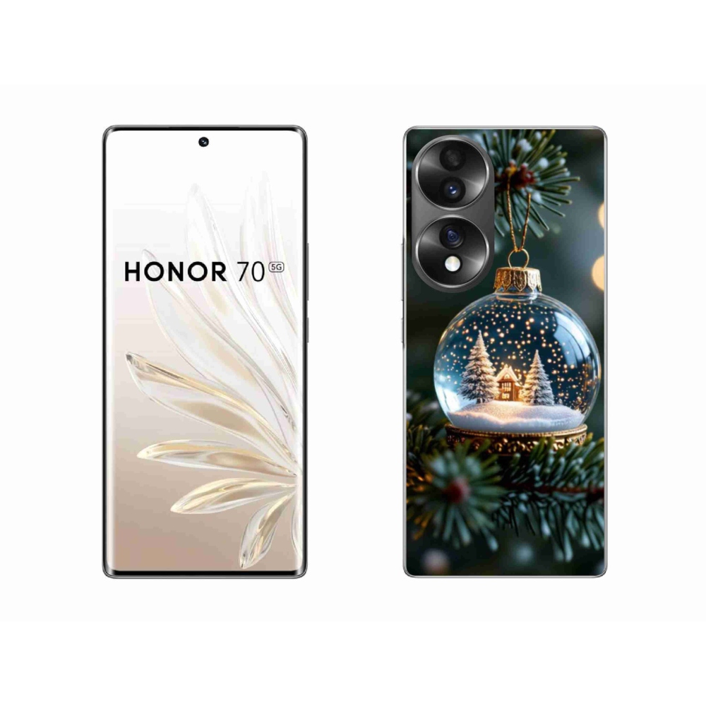 Gélový kryt mmCase na Honor 70 - vianočné gule 2