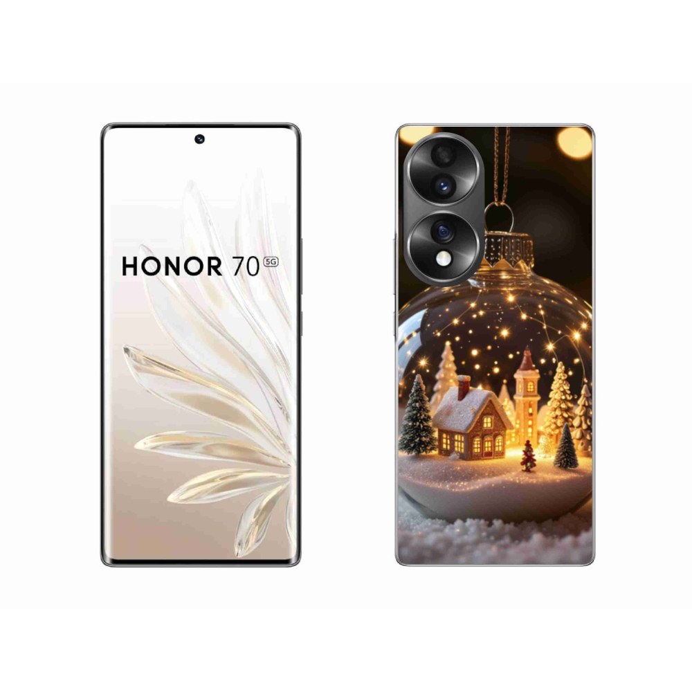 Gélový kryt mmCase na Honor 70 - vianočné gule 3