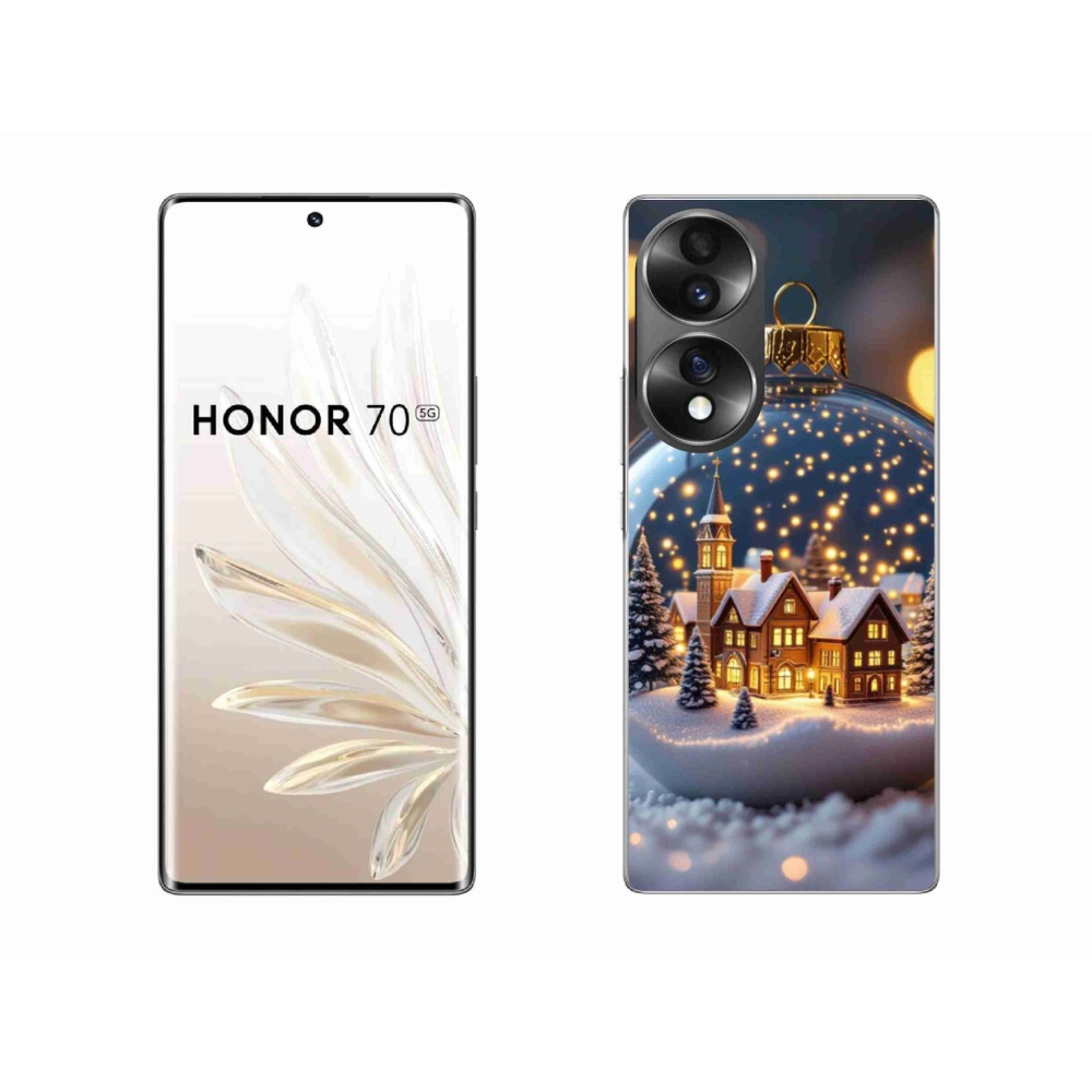 Gélový kryt mmCase na Honor 70 - vianočné gule 4