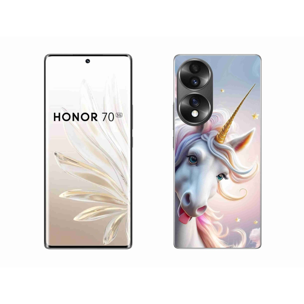 Gélový kryt mmCase na Honor 70 - veselý jednorožec