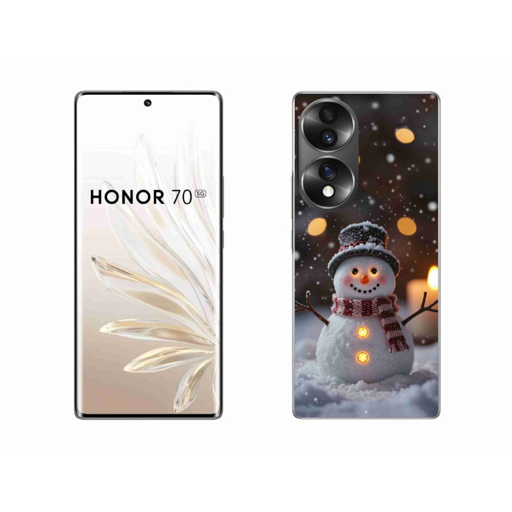 Gélový kryt mmCase na Honor 70 - veselý snehuliak