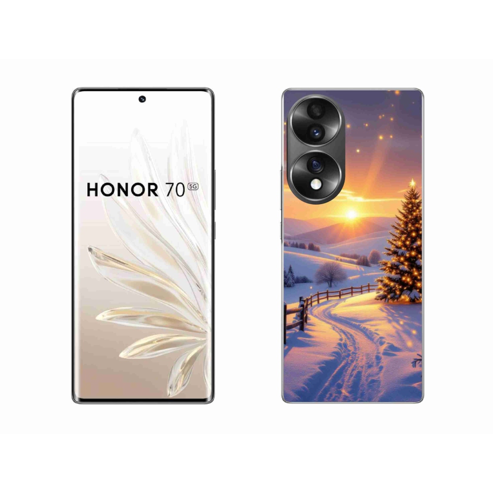 Gélový kryt mmCase na Honor 70 - zimná krajina