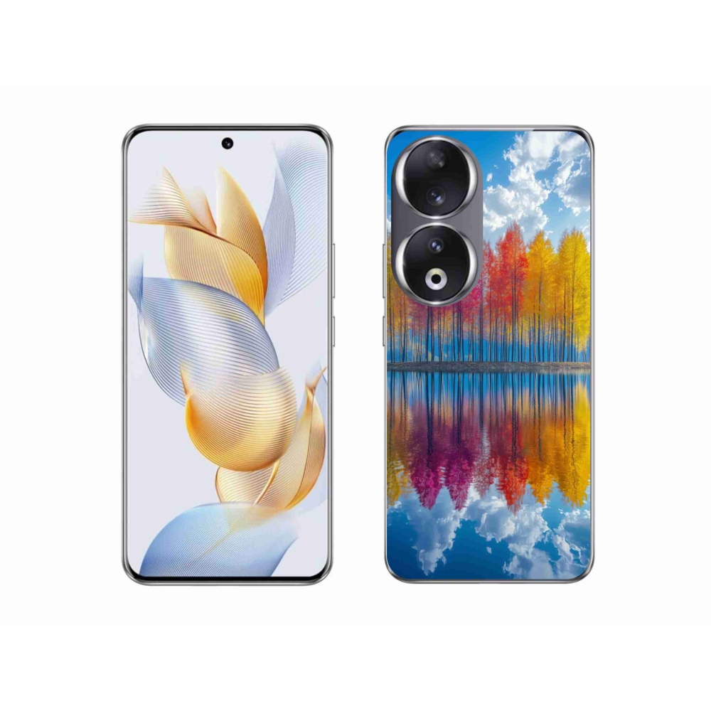 Gélový kryt mmCase na Honor 90 - farebné stromy