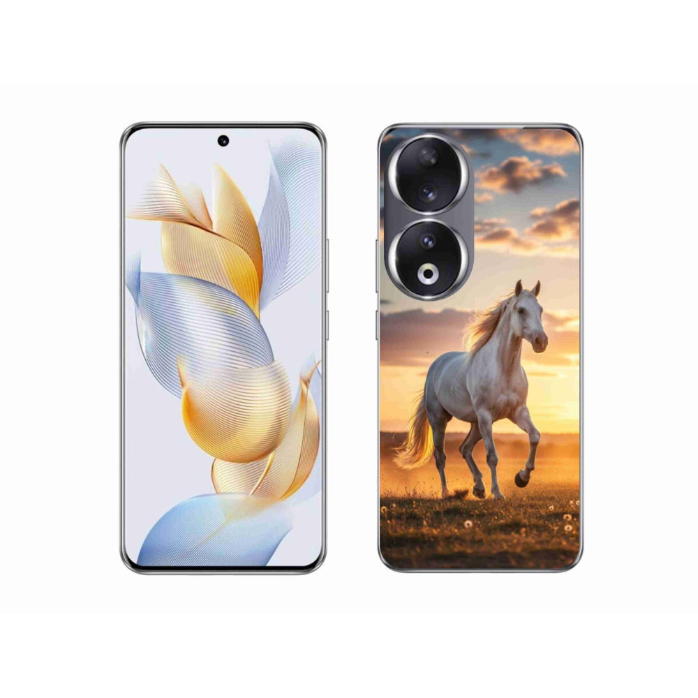 Gélový kryt mmCase na Honor 90 - bežiaci biely kôň 2