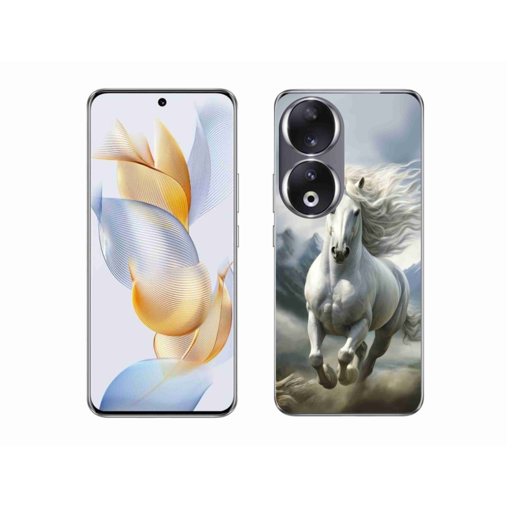 Gélový kryt mmCase na Honor 90 - bežiaci biely kôň 3