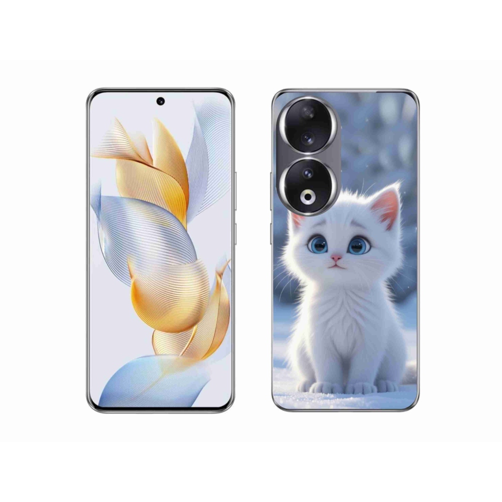 Gélový kryt mmCase na Honor 90 - biele mačiatko 3