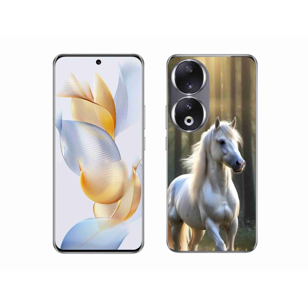 Gélový kryt mmCase na Honor 90 - biely kôň 3