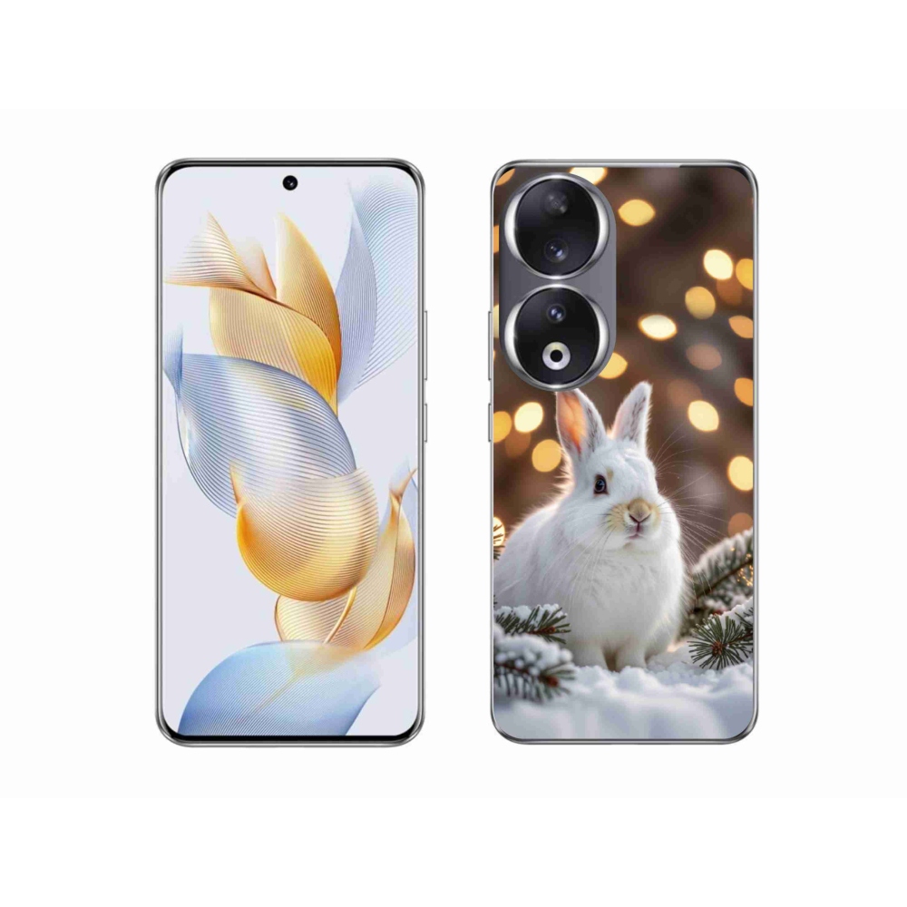 Gélový kryt mmCase na Honor 90 - biely zajac