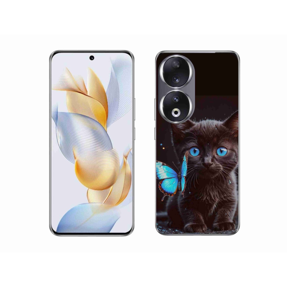 Gélový kryt mmCase na Honor 90 - čierne mačiatko 3