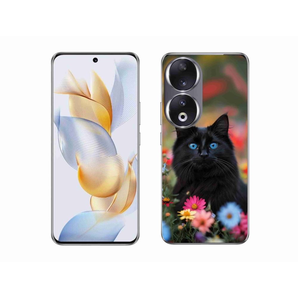 Gélový kryt mmCase na Honor 90 - čierne mačiatko 4