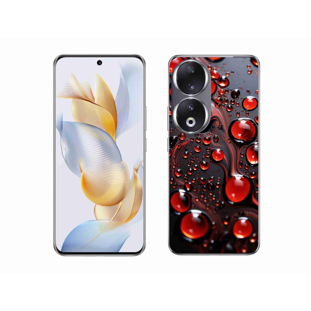 Gélový kryt mmCase na Honor 90 - červené kvapky 2
