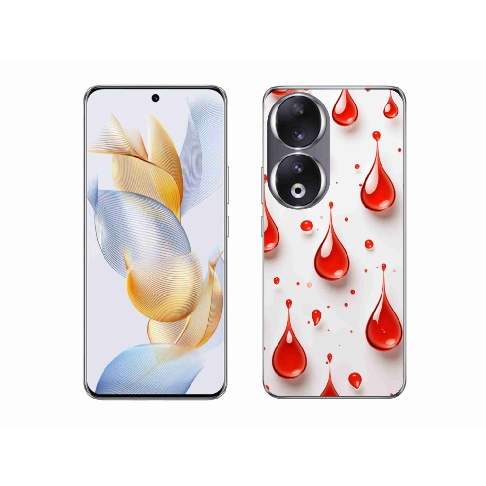 Gélový kryt mmCase na Honor 90 - červené kvapky