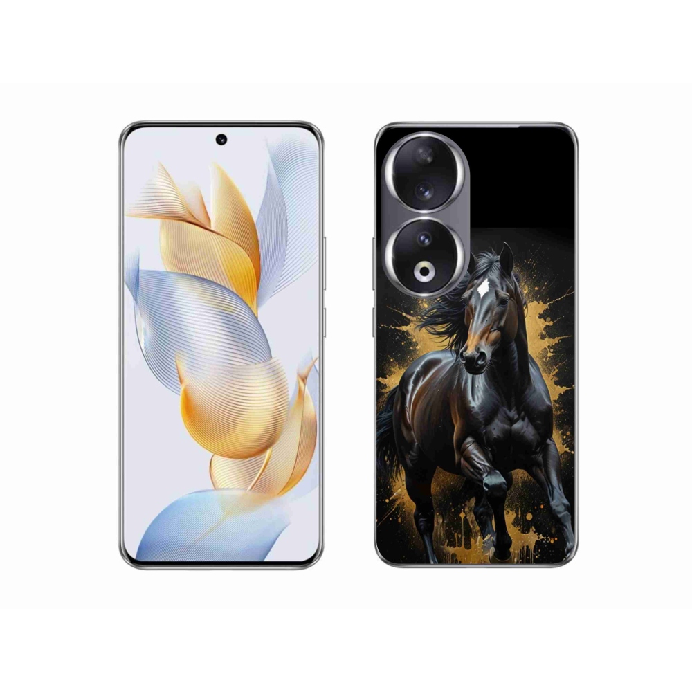 Gélový kryt mmCase na Honor 90 - elegantný čierny žrebec