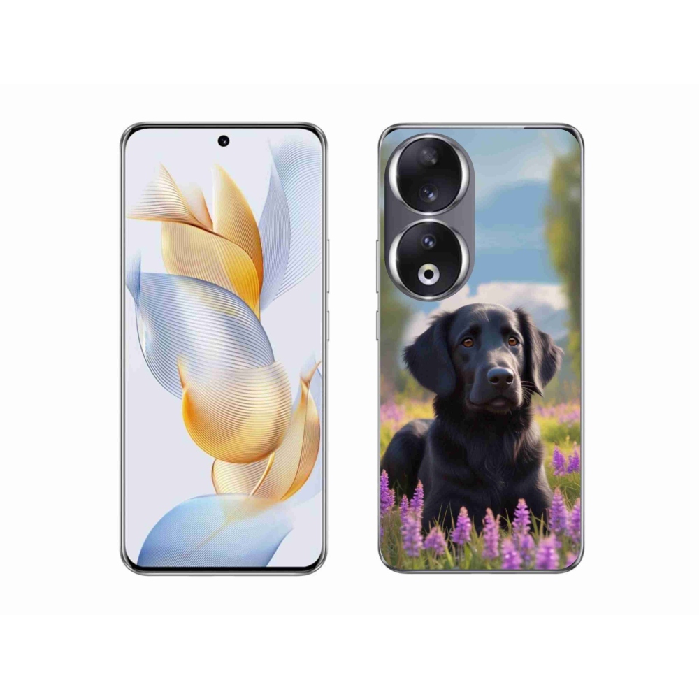 Gélový kryt mmCase na Honor 90 - elegantný čierny retriever