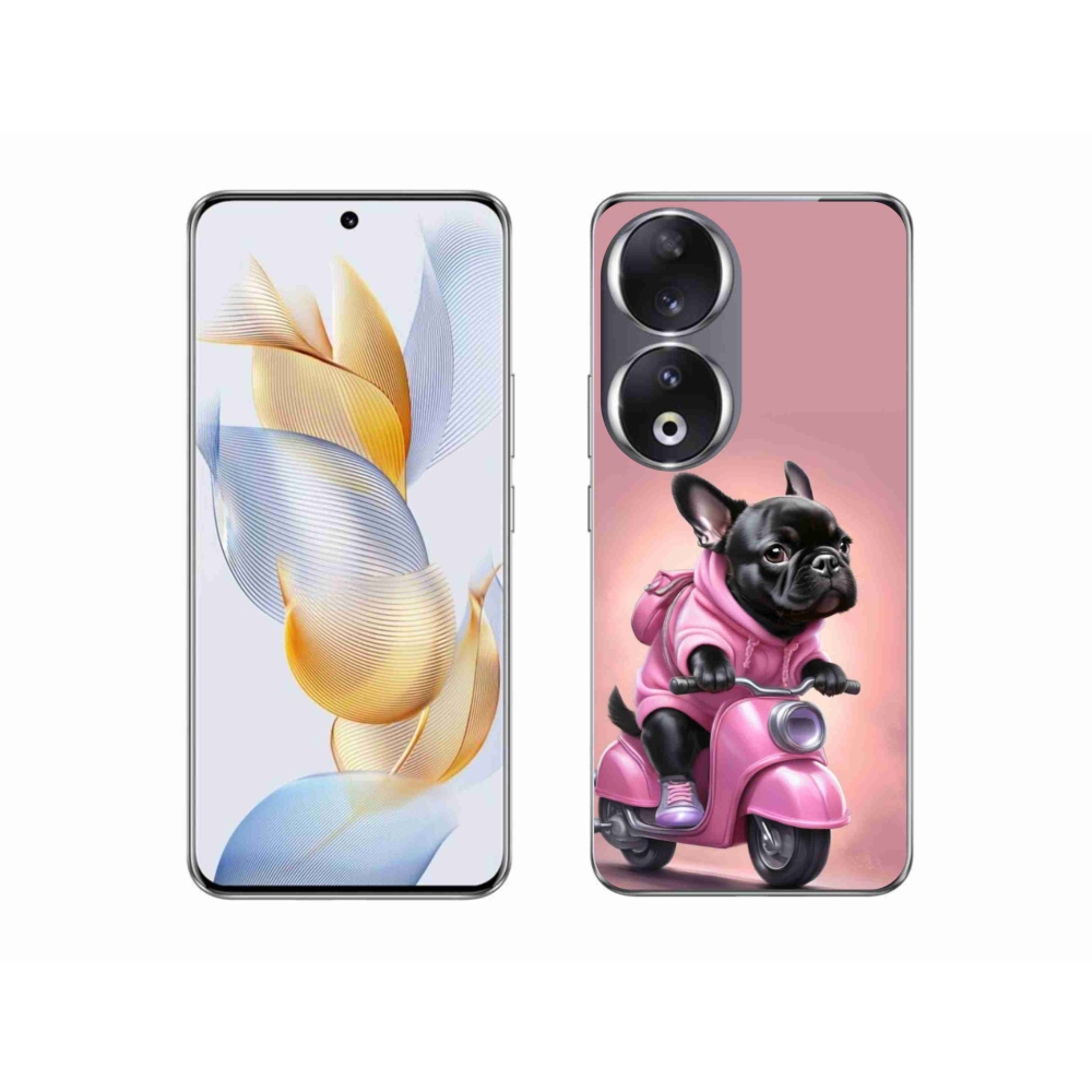 Gélový kryt mmCase na Honor 90 - francúzsky buldoček na skútri