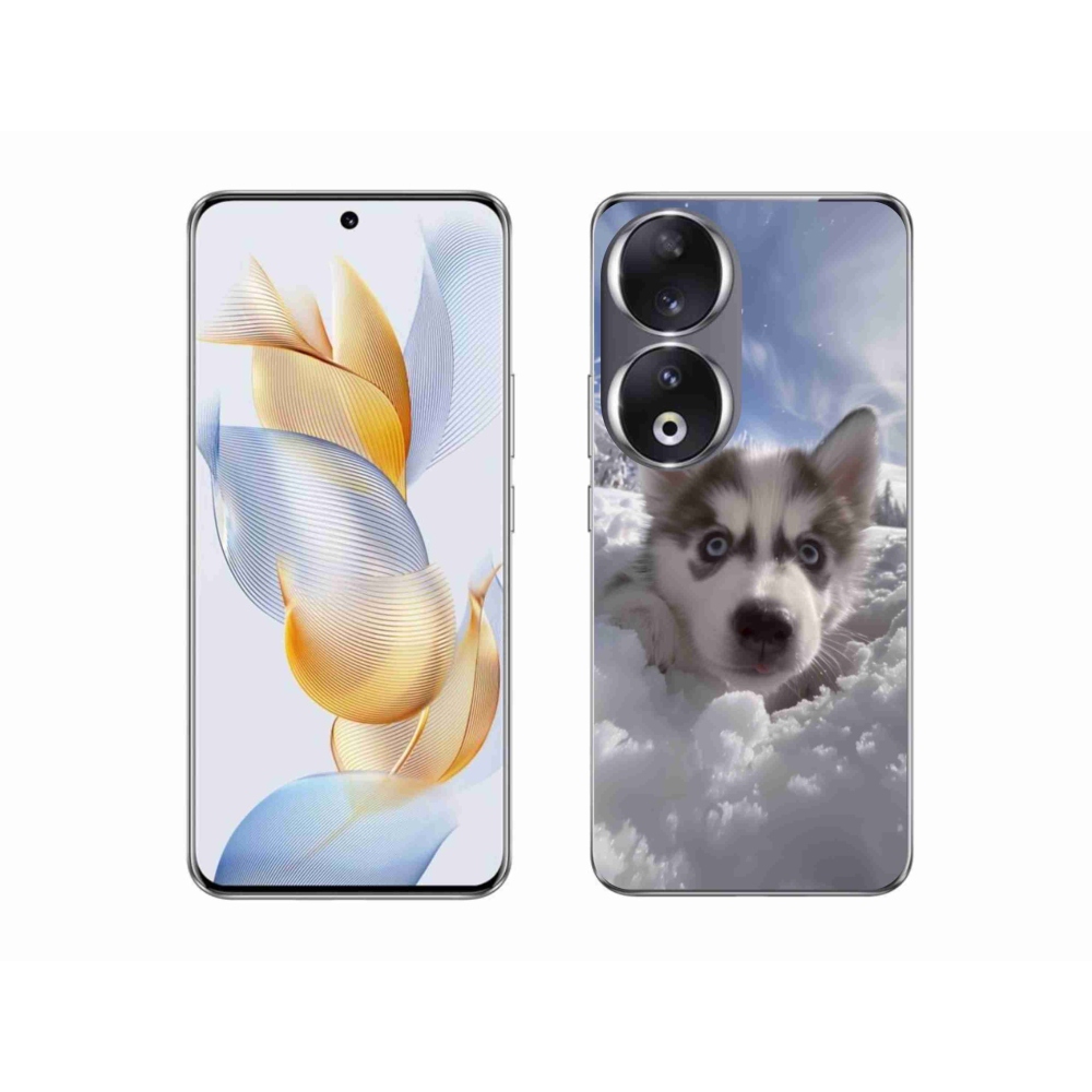 Gélový kryt mmCase na Honor 90 - husky v snehu