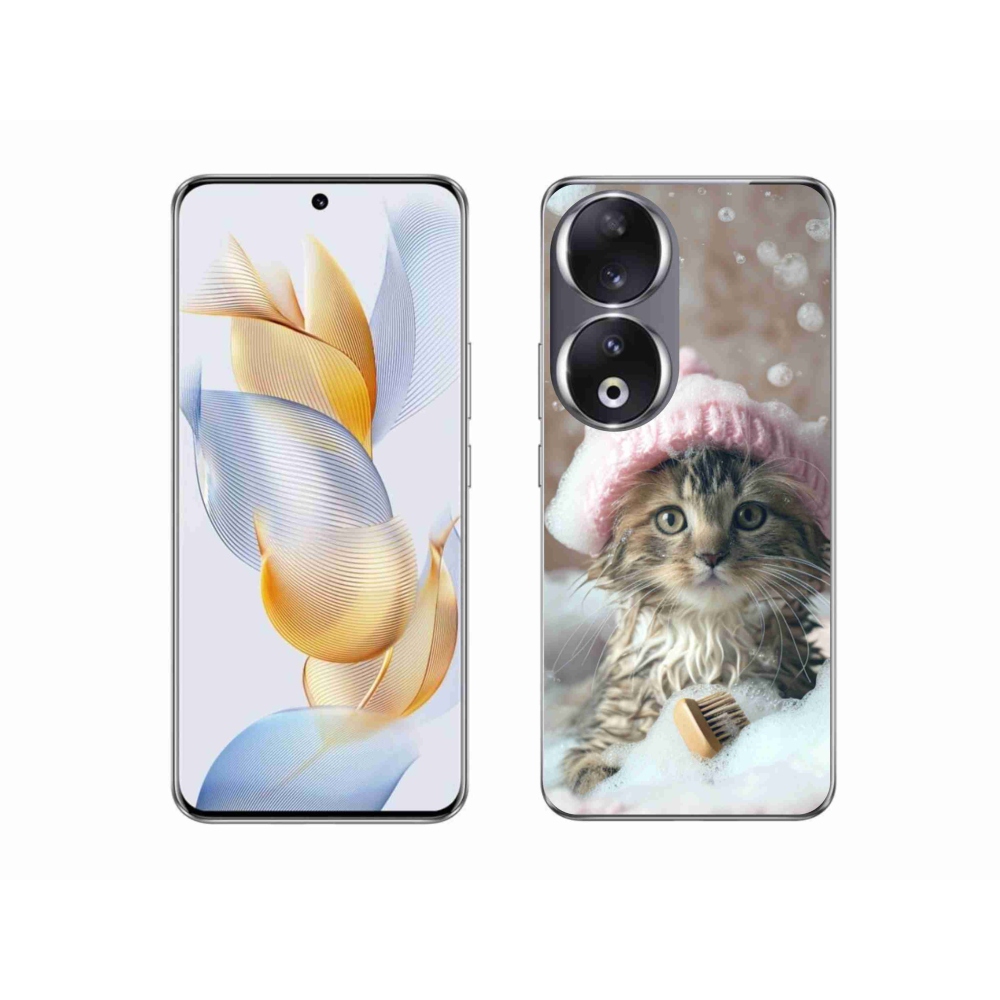 Gélový kryt mmCase na Honor 90 - mačiatko a kúpeľ