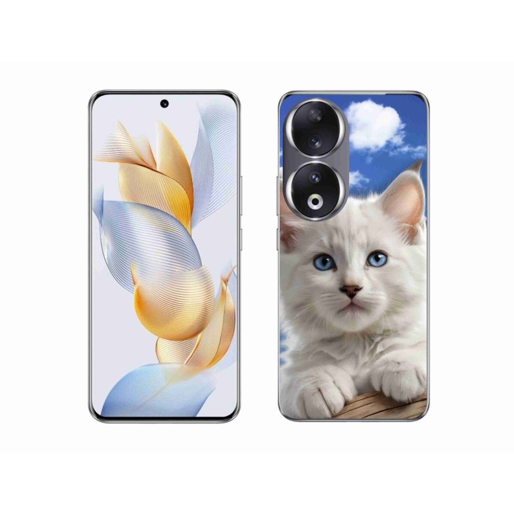 Gélový kryt mmCase na Honor 90 - mačiatko a oblaky